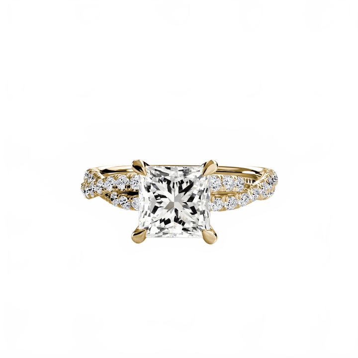 The Twisted Pavé Solitaire in setting by 18 KARATS