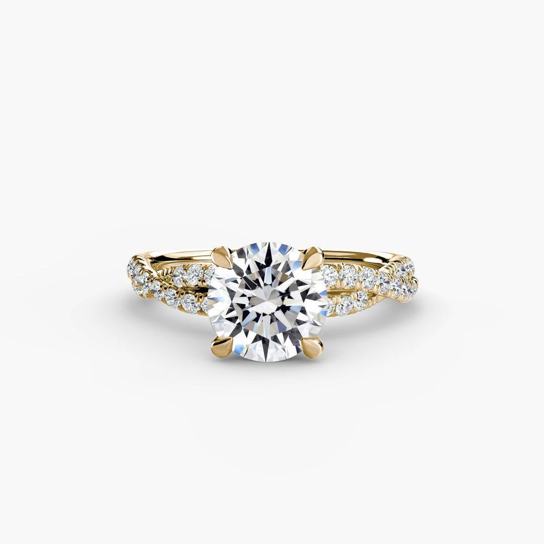 The Twisted Pavé Solitaire in setting by 18 KARATS