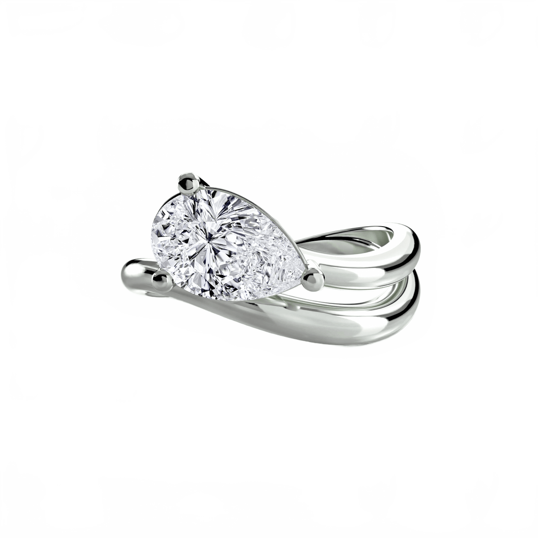 The Wave Ring 2 in setting by 18 KARATS