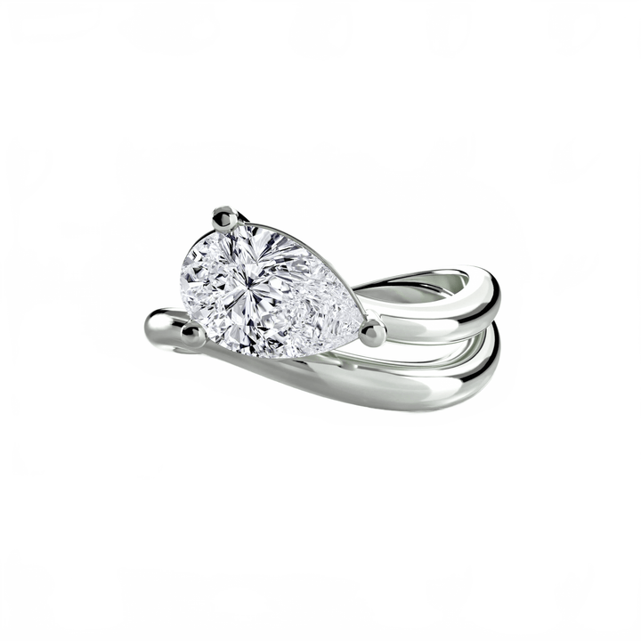 The Wave Ring 2 in setting by 18 KARATS