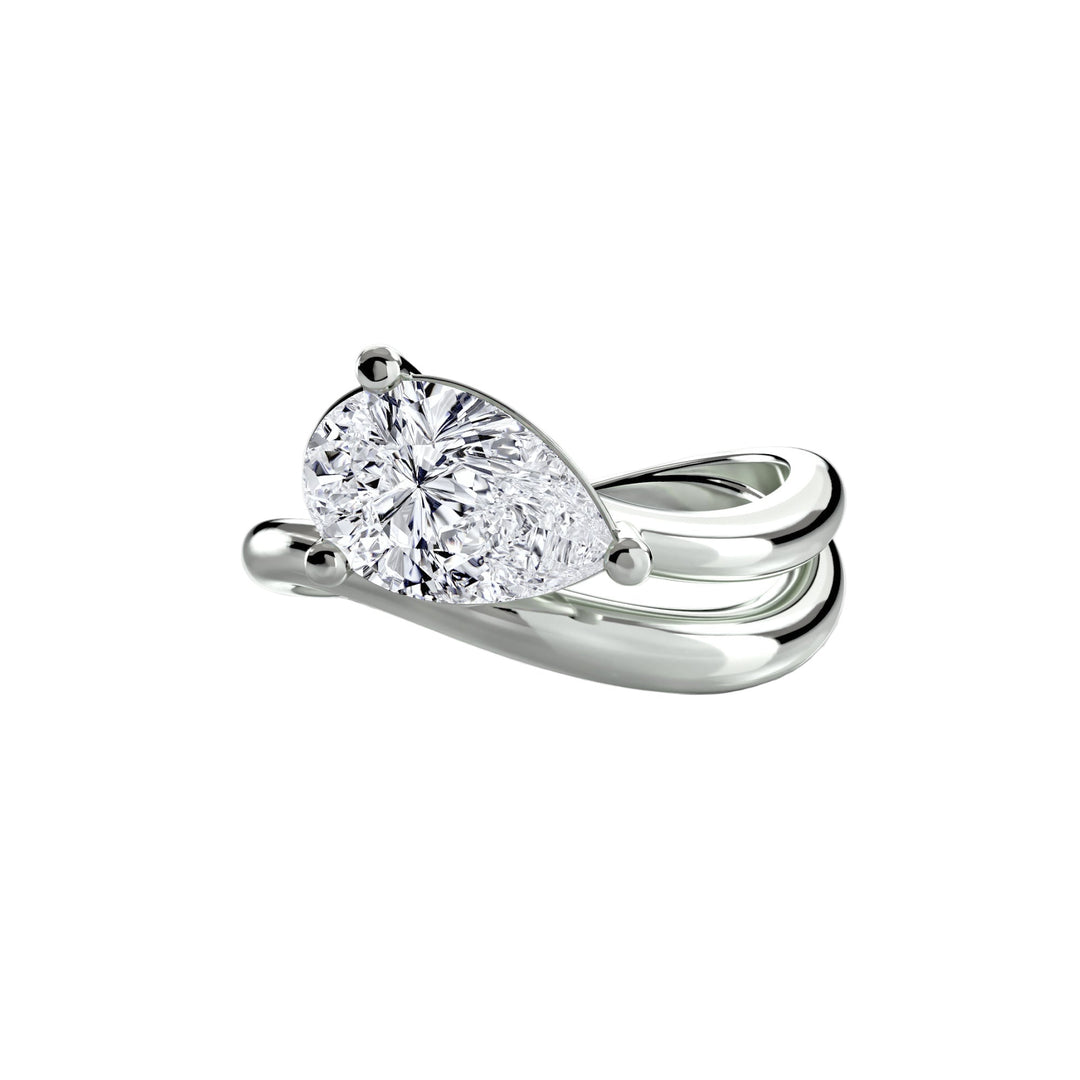 The Wave Ring 2 in setting by 18 KARATS