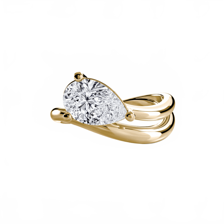 The Wave Ring 2 in setting by 18 KARATS