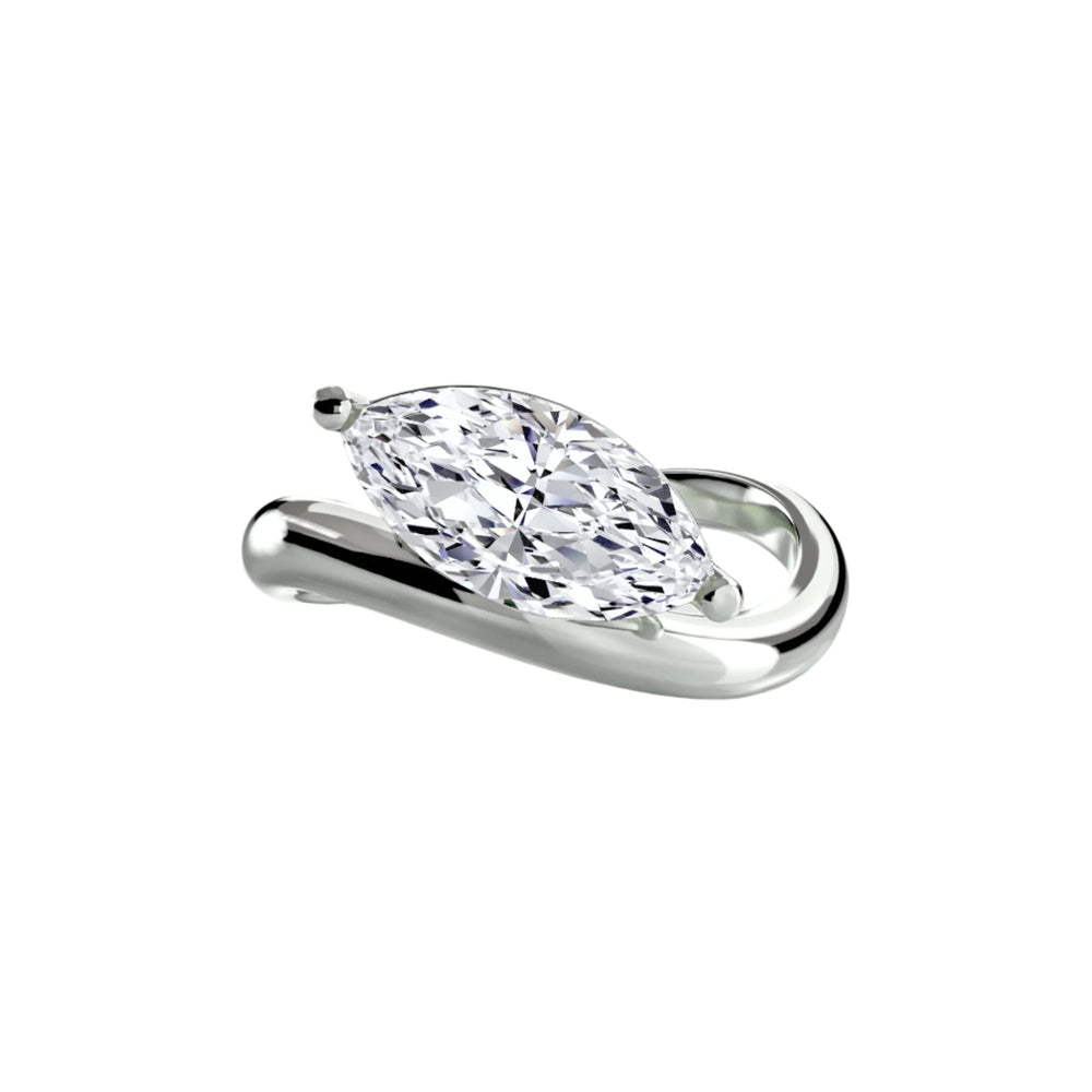 The Wave Ring in setting by 18 KARATS