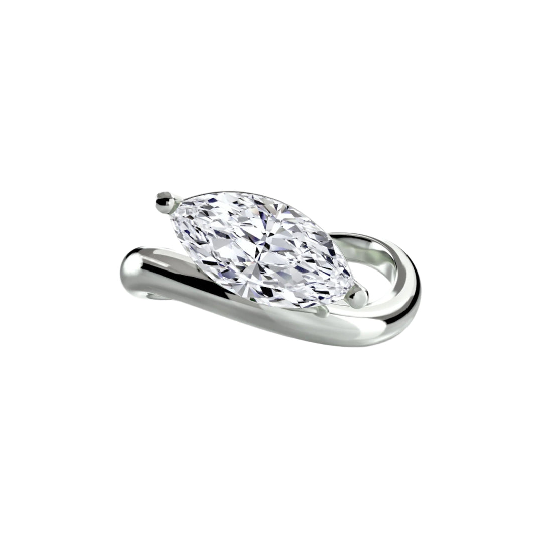 The Wave Ring in setting by 18 KARATS