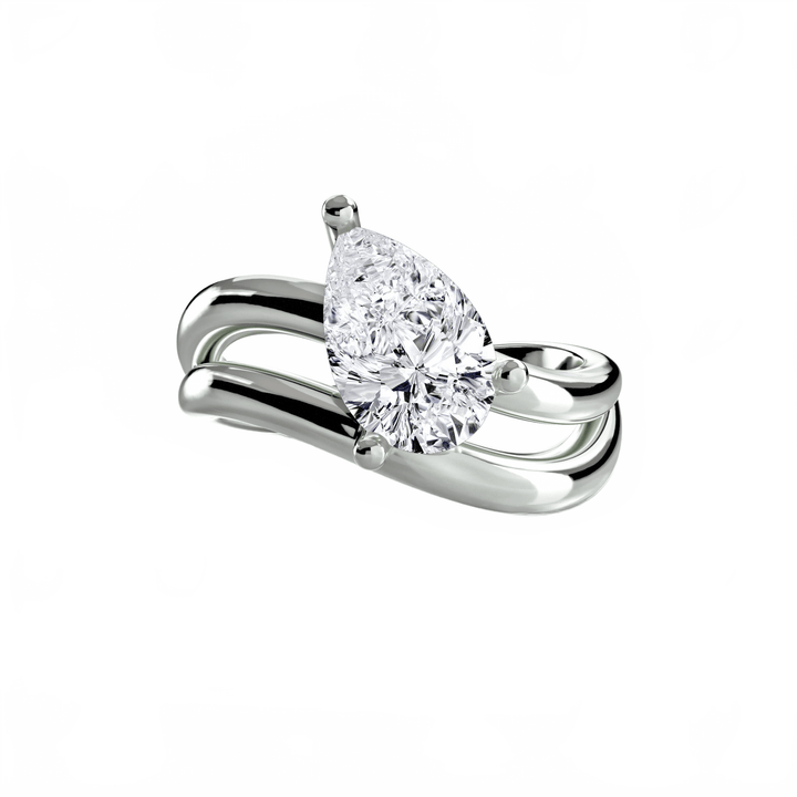 The Wave Ring 3 in setting by 18 KARATS