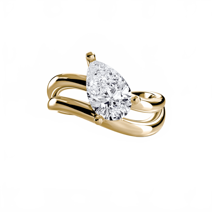 The Wave Ring 3 in setting by 18 KARATS