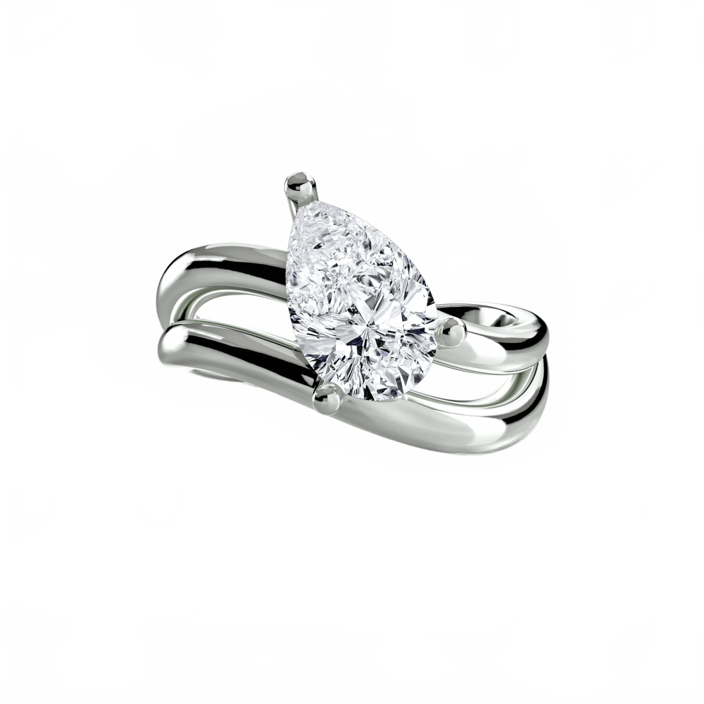 The Wave Ring 3 in setting by 18 KARATS