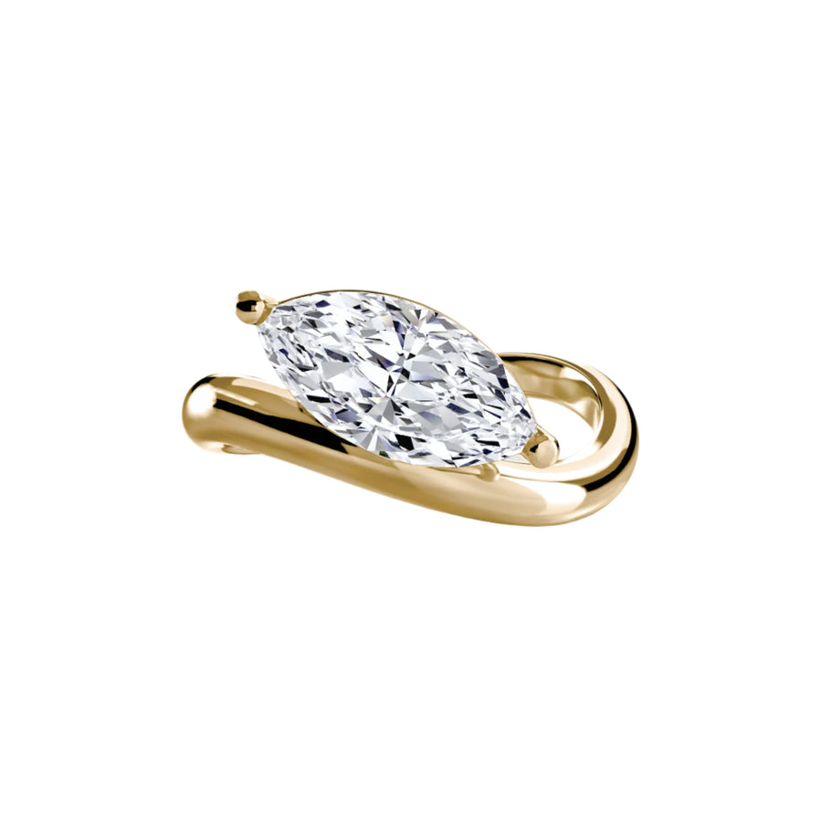 The Wave Ring in setting by 18 KARATS