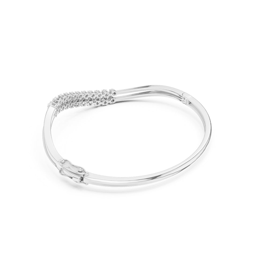 The Wavy Bangle Gold Bracelet - BC109 in Bracelet by 18 KARATS INC.