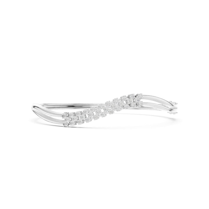 The Wavy Bangle Gold Bracelet - BC109 in Bracelet by 18 KARATS INC.