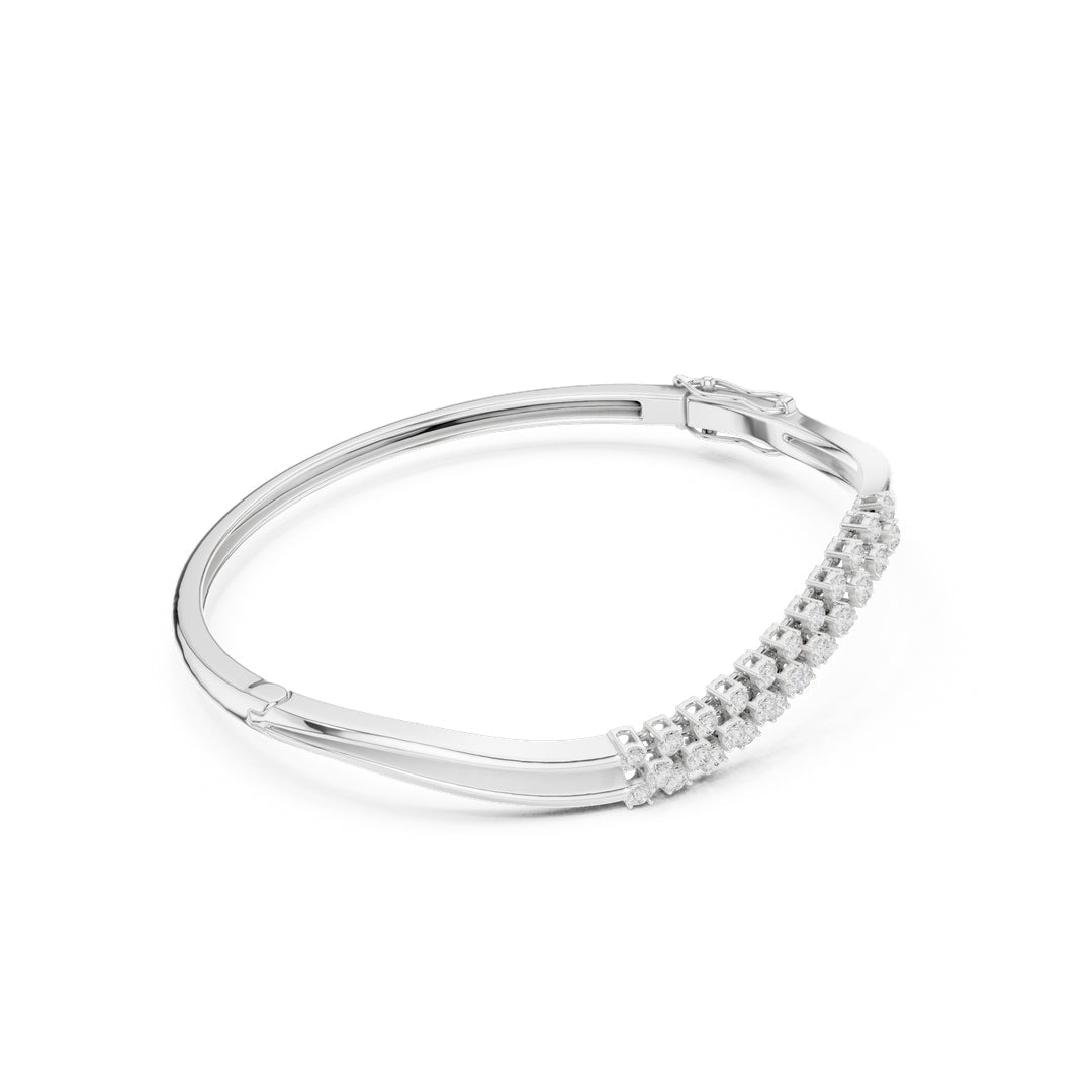 The Wavy Bangle Gold Bracelet - BC109 in Bracelet by 18 KARATS INC.