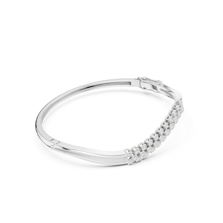 The Wavy Bangle Gold Bracelet - BC109 in Bracelet by 18 KARATS INC.