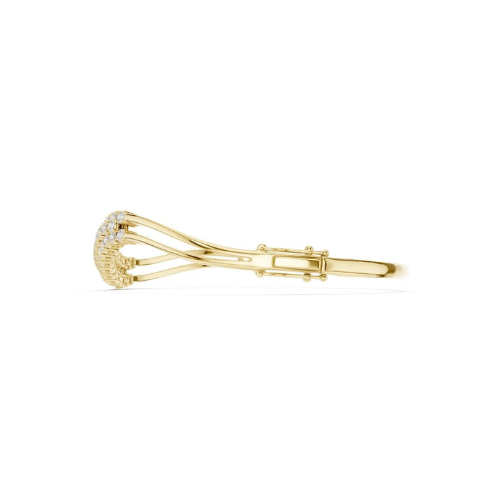 The Wavy Bangle Gold Bracelet - BC109 in Bracelet by 18 KARATS INC.