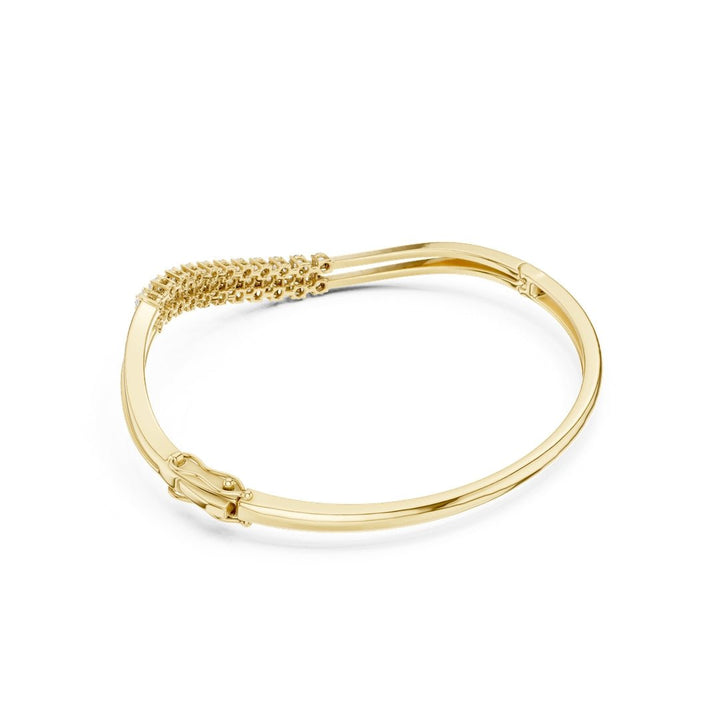 The Wavy Bangle Gold Bracelet - BC109 in Bracelet by 18 KARATS INC.