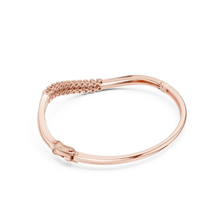 The Wavy Bangle Gold Bracelet - BC109 in Bracelet by 18 KARATS INC.