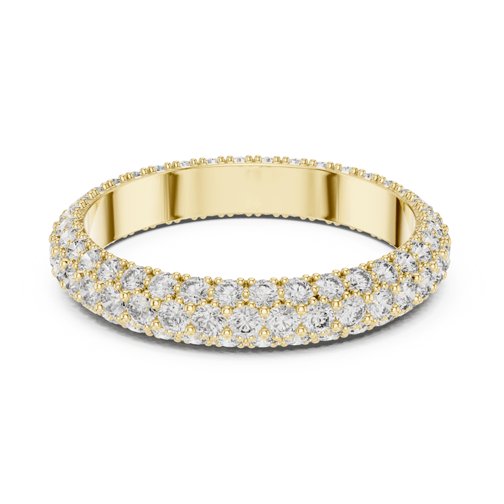 Three Row Dome 1.51 ctw Diamond Eternity Band - B1174 in Wedding Bands by 18 KARATS INC.