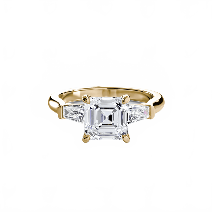 Three - Stone Ring (Baguette Side Stones) in setting by 18 KARATS
