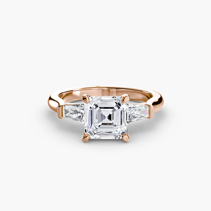 Three - Stone Ring (Baguette Side Stones) in setting by 18 KARATS