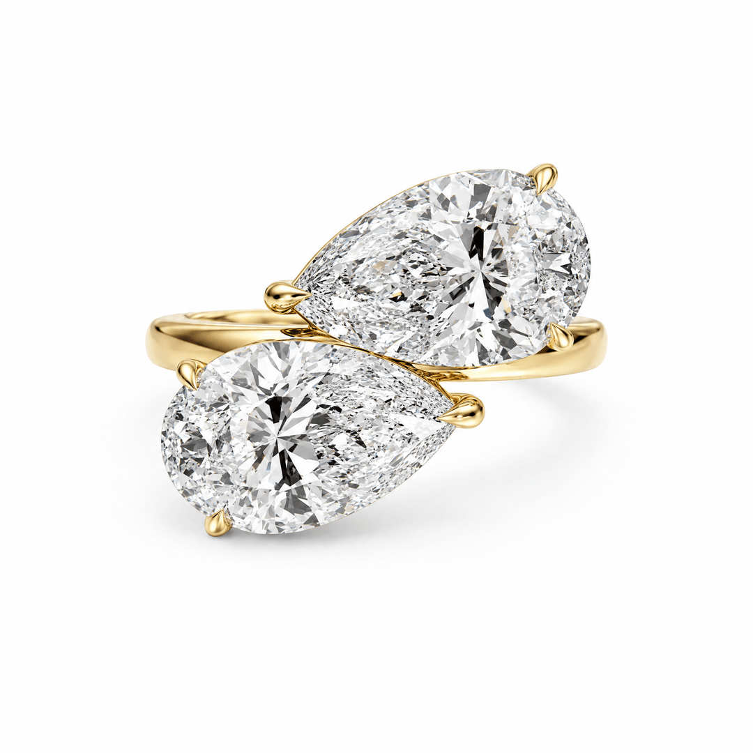 Toi et Moi Pear-Shaped 4.00 ctw Lab Diamond Ring in Ring by 18 KARATS INC.