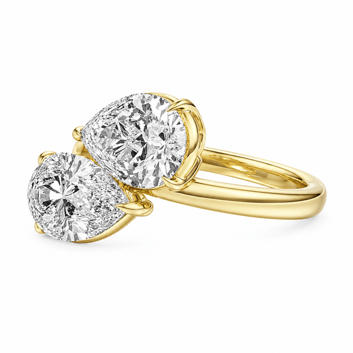 Toi et Moi Pear-Shaped 4.00 ctw Lab Diamond Ring in Ring by 18 KARATS INC.