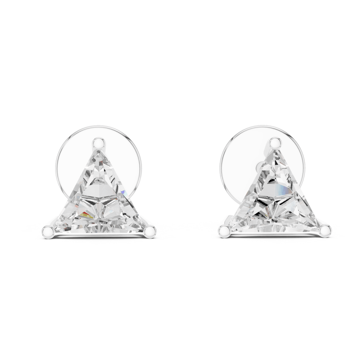Triangular Diamond Stud Earrings - E1149 in Earrings by 18 KARATS INC.
