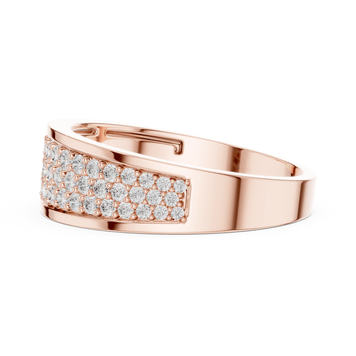 Triple Row 0.92 ctw Diamond Band - B1167 in Wedding Bands by 18 KARATS INC.