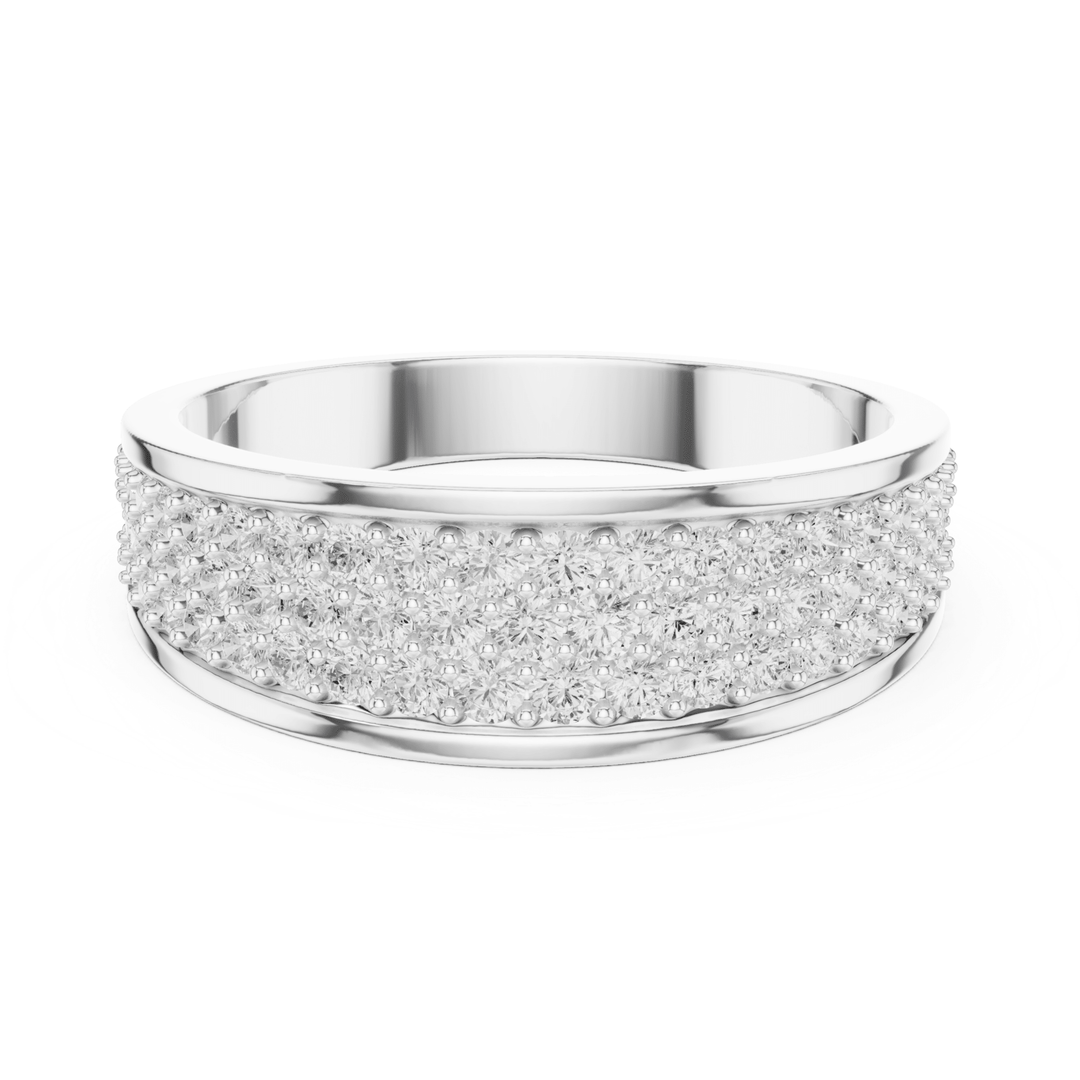 Triple Row 0.92 ctw Diamond Band - B1167 in Wedding Bands by 18 KARATS INC.