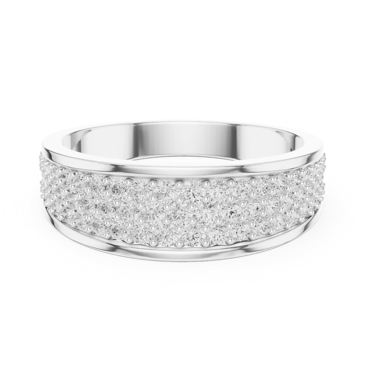 Triple Row 0.92 ctw Diamond Band - B1167 in Wedding Bands by 18 KARATS INC.