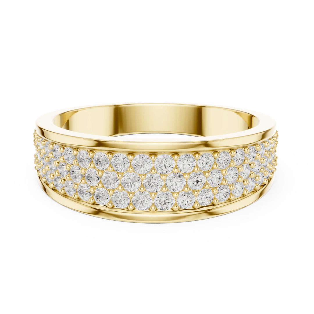 Triple Row 0.92 ctw Diamond Band - B1167 in Wedding Bands by 18 KARATS INC.