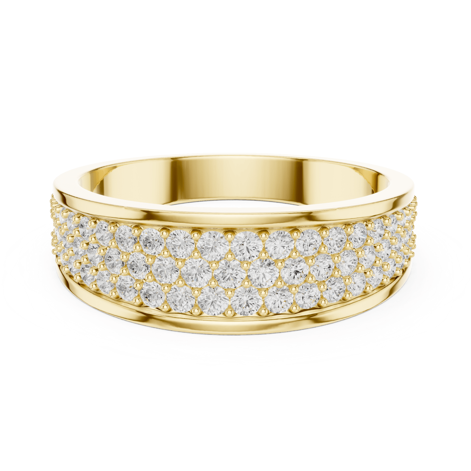 Triple Row 0.92 ctw Diamond Band - B1167 in Wedding Bands by 18 KARATS INC.
