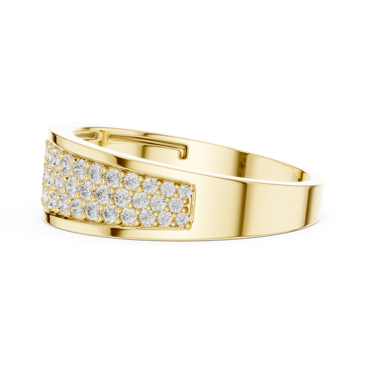 Triple Row 0.92 ctw Diamond Band - B1167 in Wedding Bands by 18 KARATS INC.