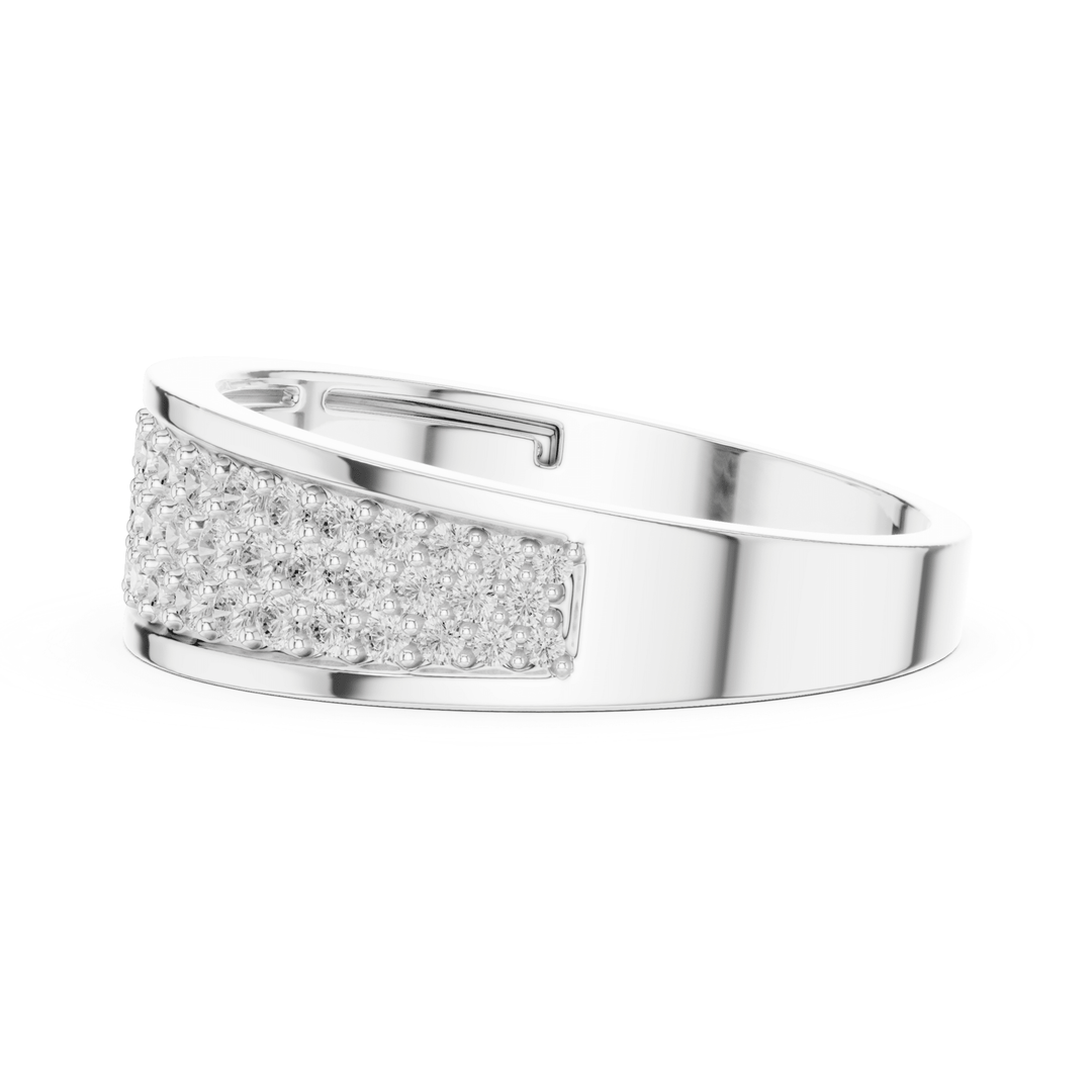 Triple Row 0.92 ctw Diamond Band - B1167 in Wedding Bands by 18 KARATS INC.