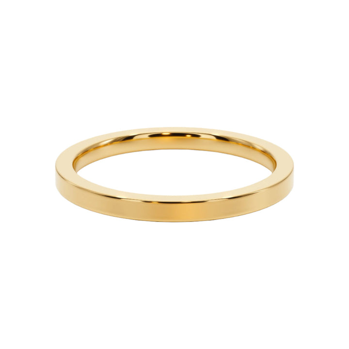 True Love Flat Plain Wedding Band — B1009 in Wedding Bands by 18 KARATS