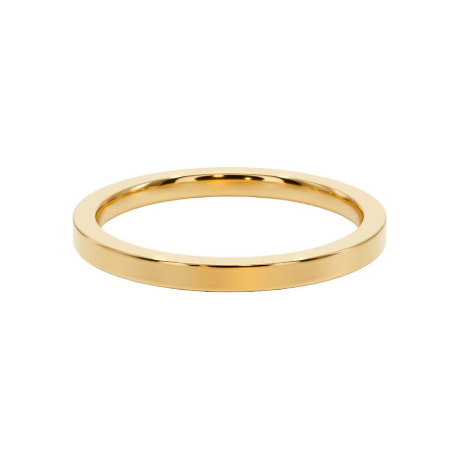 True Love Flat Plain Wedding Band — B1009 in Wedding Bands by 18 KARATS