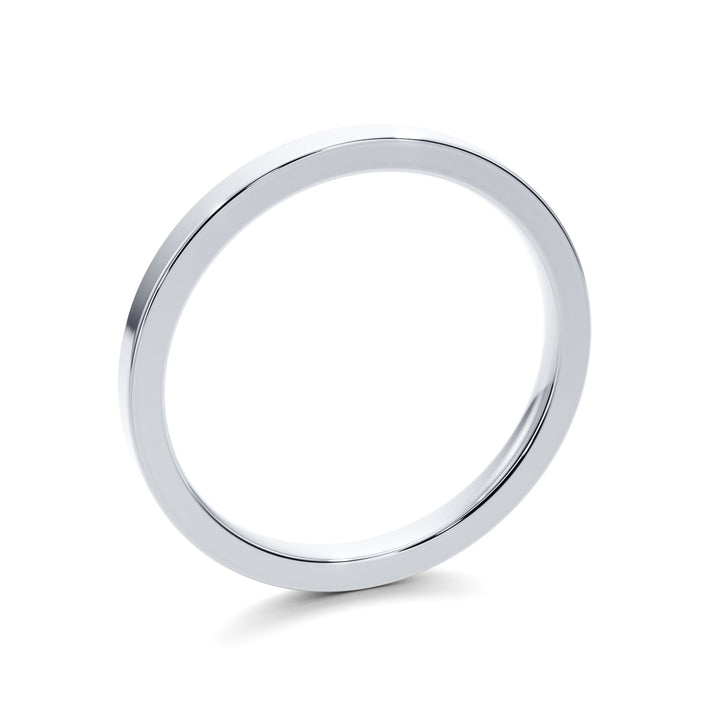 True Love Flat Plain Wedding Band — B1009 in Wedding Bands by 18 KARATS