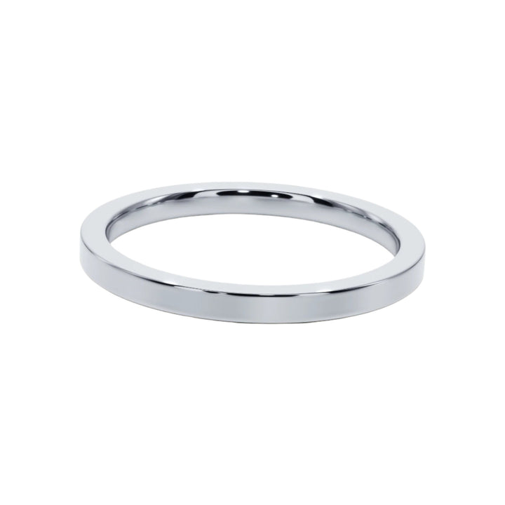 True Love Flat Plain Wedding Band — B1009 in Wedding Bands by 18 KARATS