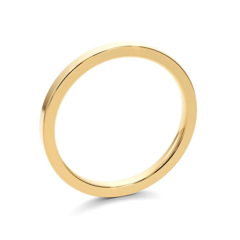 True Love Flat Plain Wedding Band — B1009 in Wedding Bands by 18 KARATS