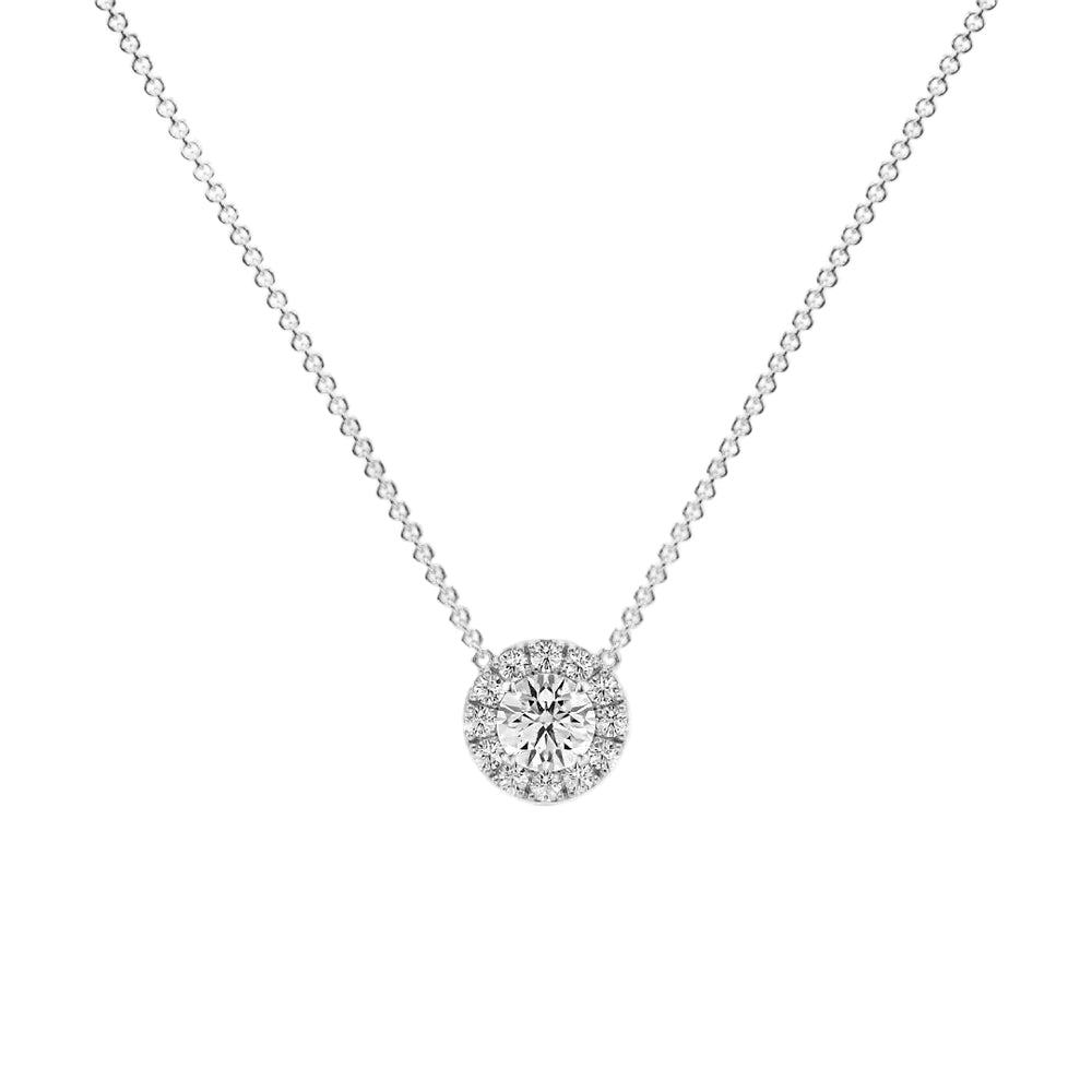 True Sparkle Halo Pendant — P1105 in Necklace by 18 KARATS