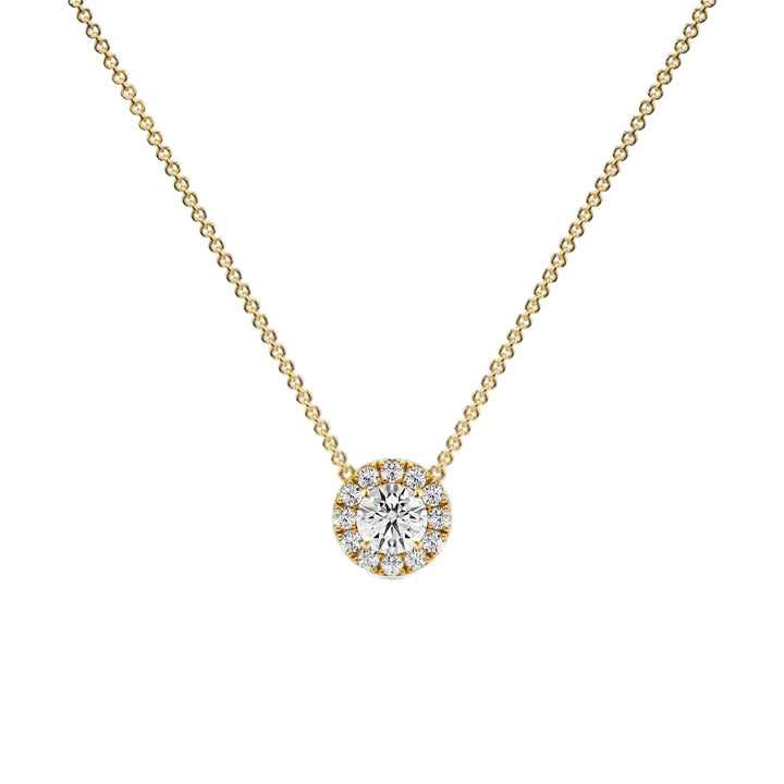 True Sparkle Halo Pendant — P1105 in Necklace by 18 KARATS