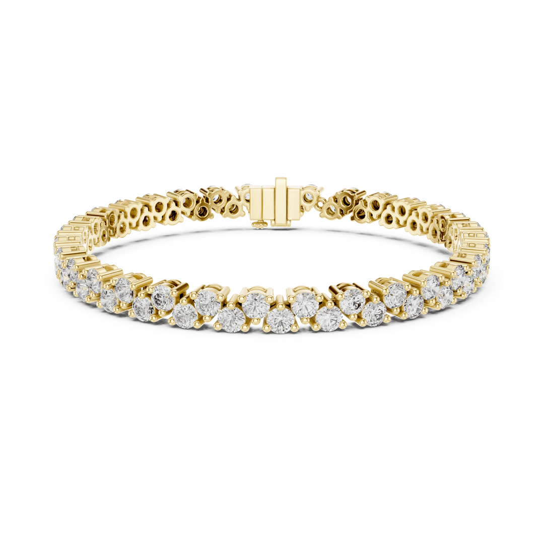 Two Row 6.2 ctw Round Diamond Tennis Bracelet- BC120 in Bracelet by 18 KARATS INC.