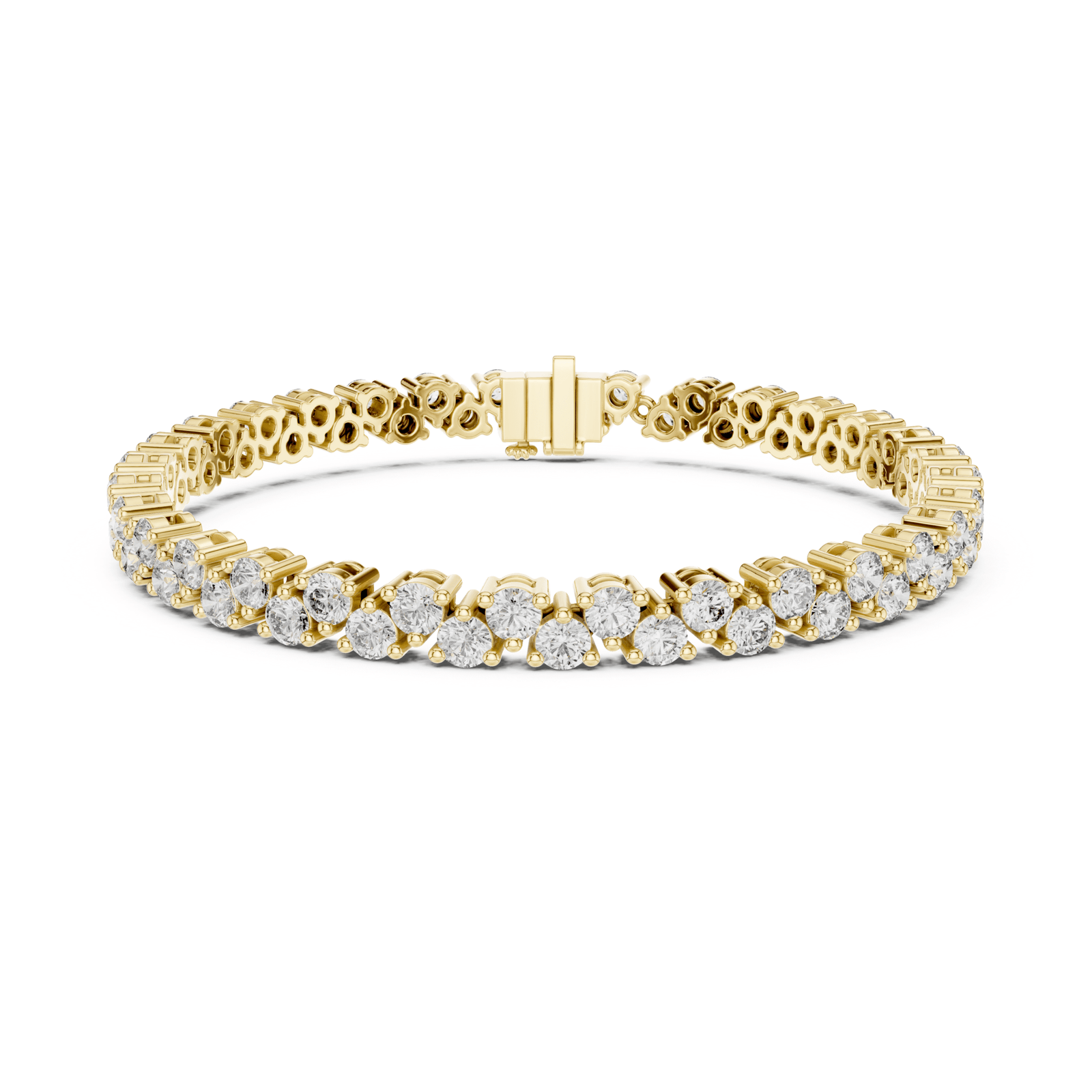 Two Row 6.2 ctw Round Diamond Tennis Bracelet- BC120 in Bracelet by 18 KARATS INC.