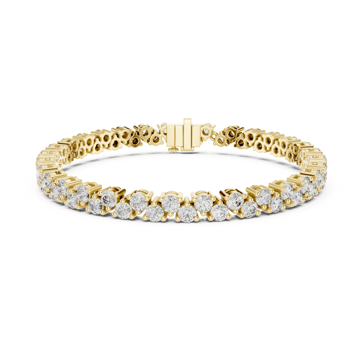 Two Row 6.2 ctw Round Diamond Tennis Bracelet- BC120 in Bracelet by 18 KARATS INC.