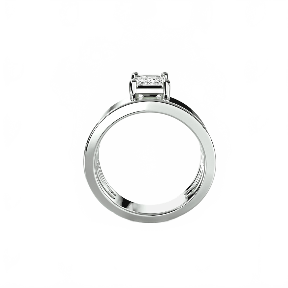 Wide Band Solitaire 2 in setting by 18 KARATS