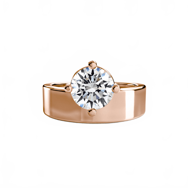 Wide Band Solitaire in setting by 18 KARATS