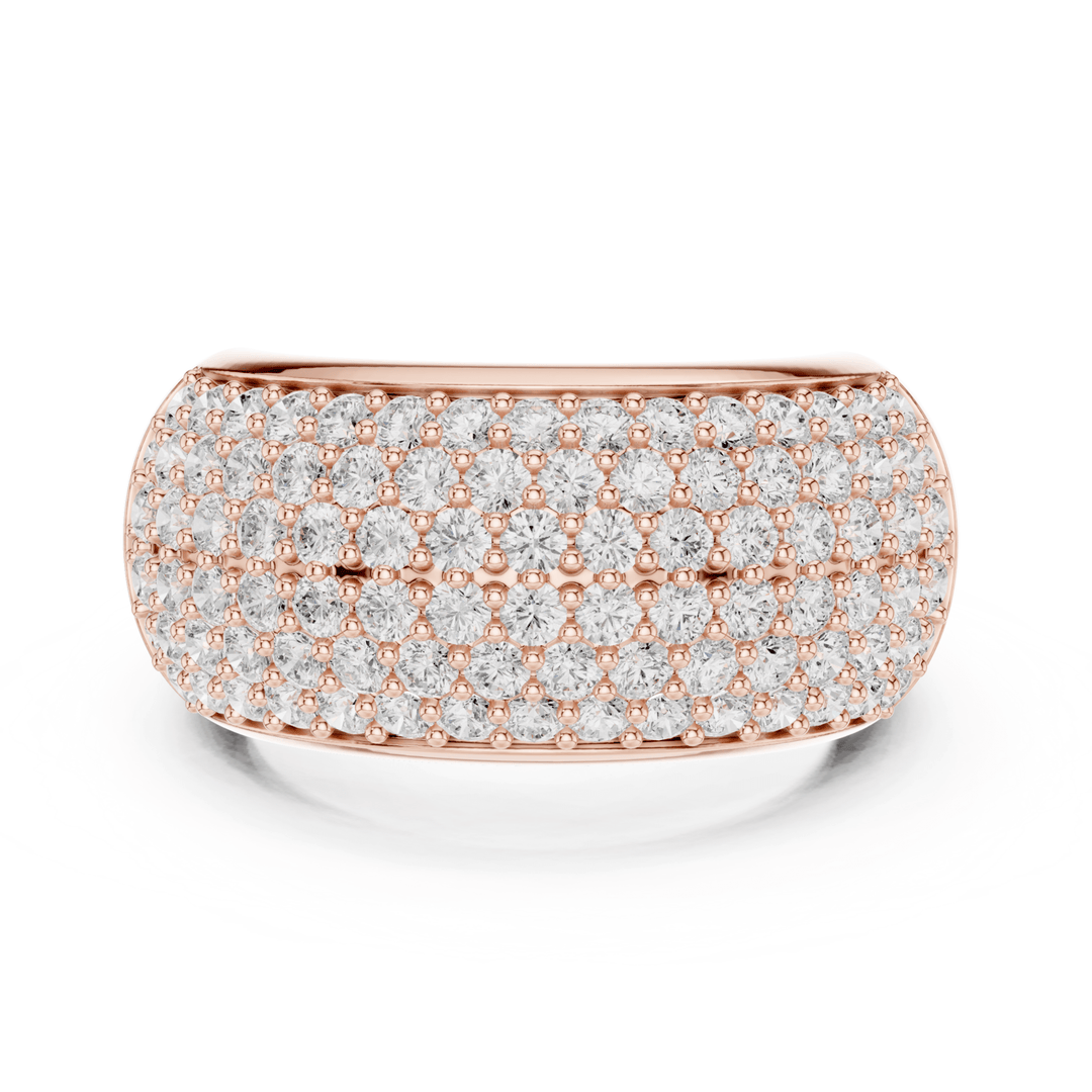 Wide Dome 1.7 ctw Diamond Band - B1159 in Wedding Bands by 18 KARATS INC.