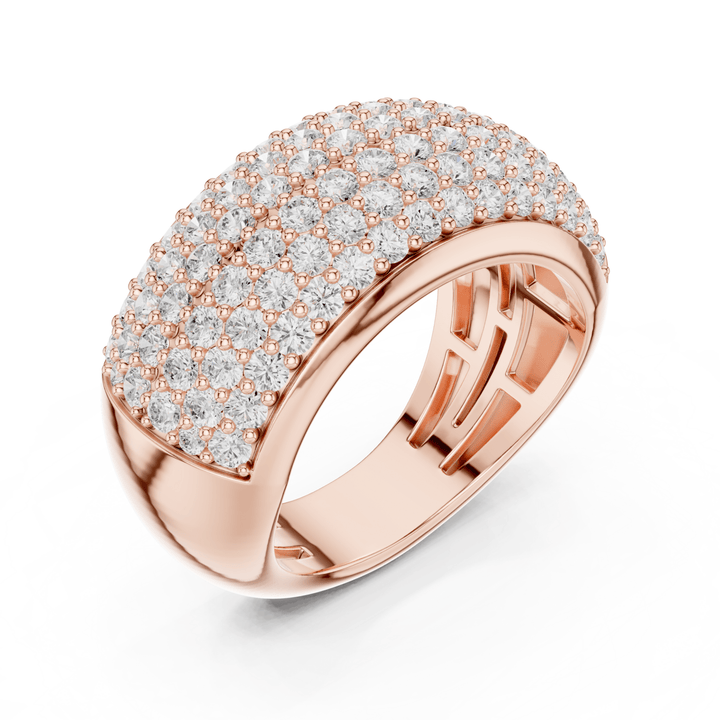 Wide Dome 1.7 ctw Diamond Band - B1159 in Wedding Bands by 18 KARATS INC.