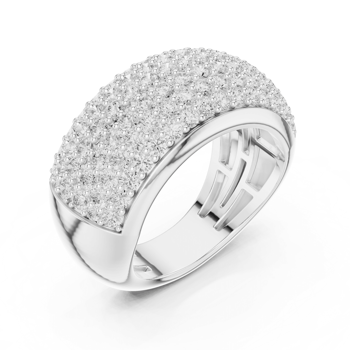 Wide Dome 1.7 ctw Diamond Band - B1159 in Wedding Bands by 18 KARATS INC.