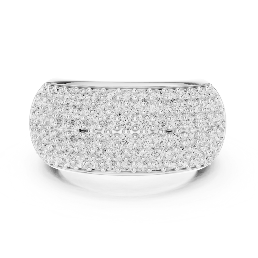 Wide Dome 1.7 ctw Diamond Band - B1159 in Wedding Bands by 18 KARATS INC.