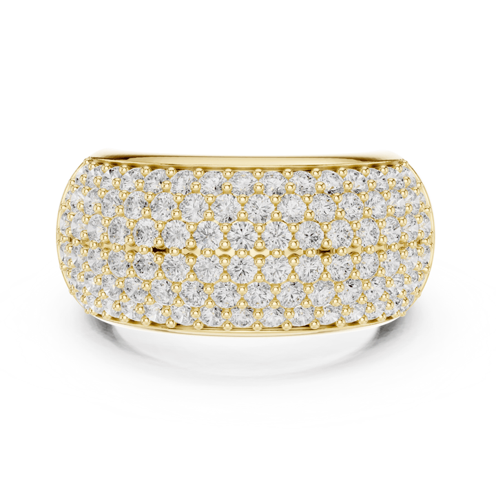Wide Dome 1.7 ctw Diamond Band - B1159 in Wedding Bands by 18 KARATS INC.